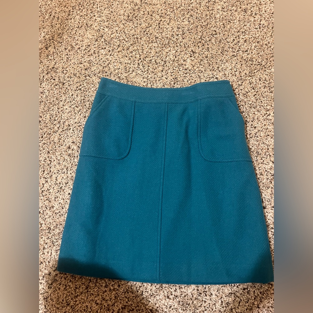 Talbots Teal Fall Skirt
